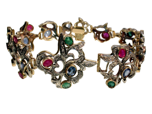 10-BR Arlecchino- Oro G e Arg- Rub-Sme-Zaff e Rose Diam