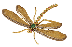 19-SP Libellula Oro G e Arg- Sme-Rub-Rose Diam